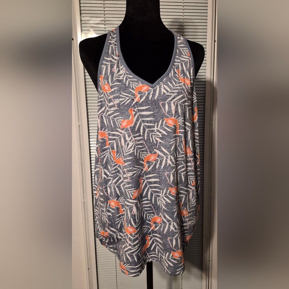 Flamingo Print Tank Top - Croft And Barrow